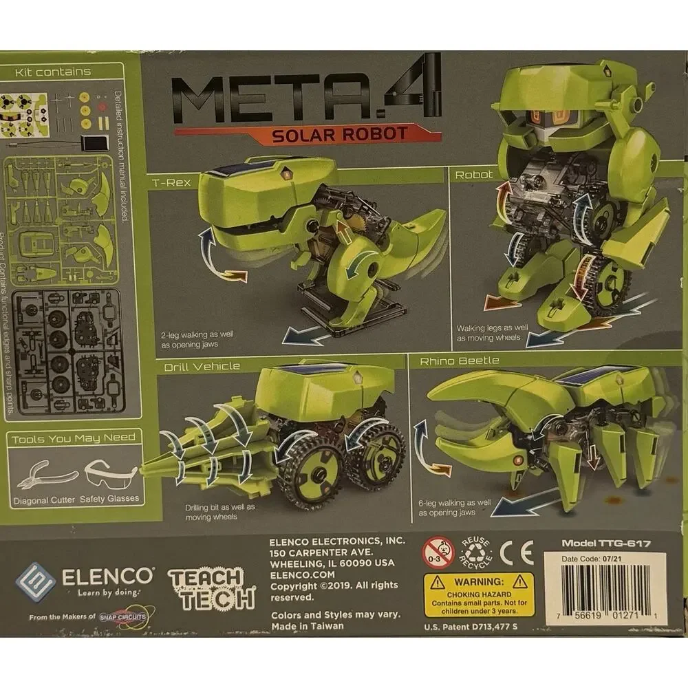 Elenco TEACH TECH Meta.4 Solar Robot Kit NEW SEALED IN PACKAGE